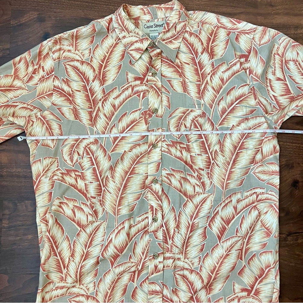 Cooke Street Honolulu Palm Leaves Short Sleeve Button Up Shirt Men’s Size L - Picture 5 of 11